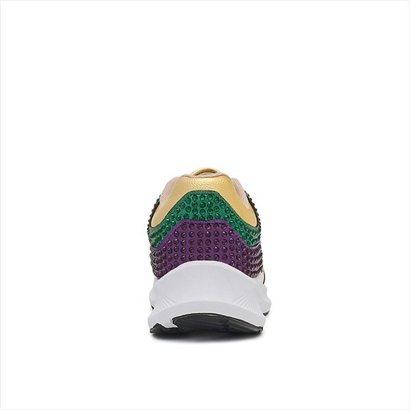 Mardi Gras Women's Gold, Green, and Purple Sneaker (Rhinestones) - Picture 4 of 4